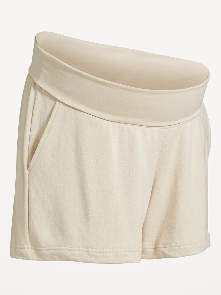 Maternity Rollover-Waist SoComfy Shorts -- 5-inch inseam