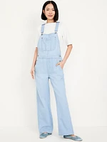 Baggy Wide-Leg Jean Overalls