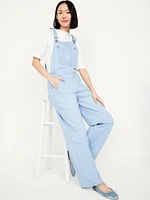 Baggy Wide-Leg Jean Overalls