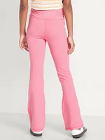 High-Waisted PowerChill Side-Ruched Flared Leggings for Girls