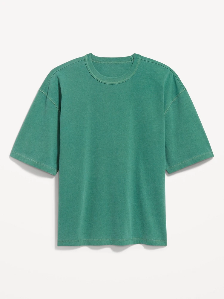 Garment-Dyed Cropped T-Shirt