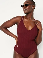 Ribbed One-Piece Swimsuit