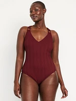 Ribbed One-Piece Swimsuit