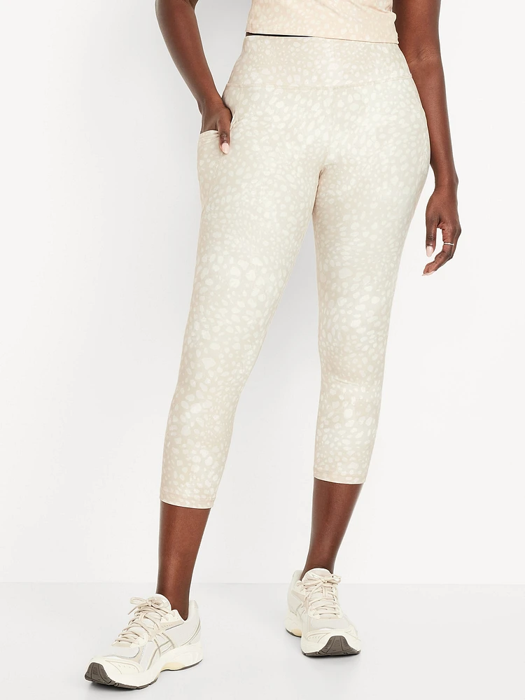 High-Waisted PowerSoft Crop Pocket Leggings