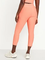 High-Waisted PowerSoft Crop Pocket Leggings