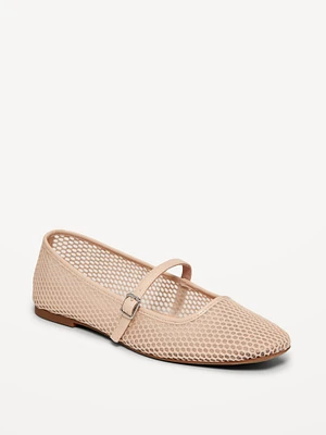 Mesh Mary Jane Ballet Flat