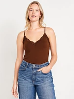 Lace-Trim Cami Tank Top