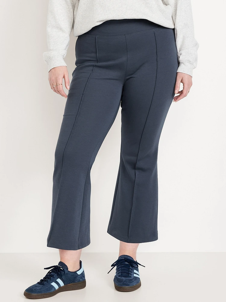 High-Waisted Dynamic Fleece Crop Kick Flare Sweatpants