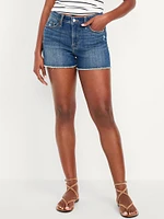 Curvy High-Waisted OG Jean Cut-Off Shorts -- 3-inch inseam