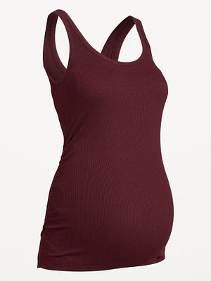 Camisole côtelée à encolure dégagée de maternité