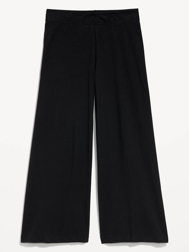 High-Waisted Wide-Leg Crop Leggings