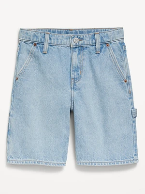 Knee Length Baggy Carpenter Jean Shorts for Boys