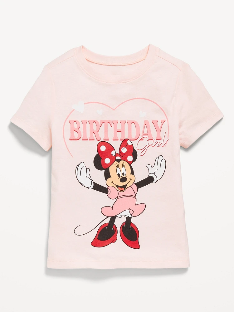 Disney© Birthday Minnie Mouse Graphic T-Shirt for Toddler Girls