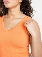 Exhale Seamless V-Neck Rib Tank