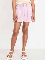 High-Waisted Pull-On Twill Shorts for Girls