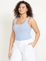 Double-Layer Scoop-Neck Tank Top