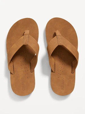 Faux-Leather Flip-Flop Sandals for Boys