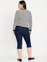 High-Waisted Rockstar Super-Skinny Capri Jeans