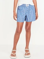 Lightweight Printed Poplin Shorts for Girls