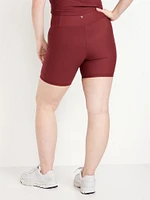 High-Waisted PowerSoft Biker Shorts -- 6-inch inseam