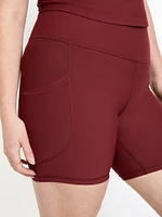 High-Waisted PowerSoft Biker Shorts -- 6-inch inseam