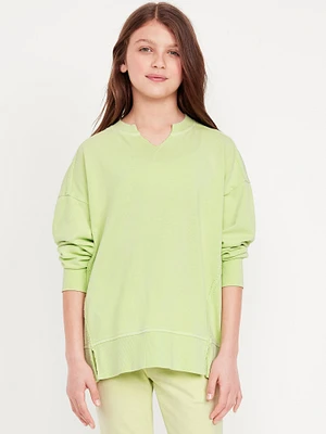 Oversized French Terry Tunic Sweatshirt for Girls