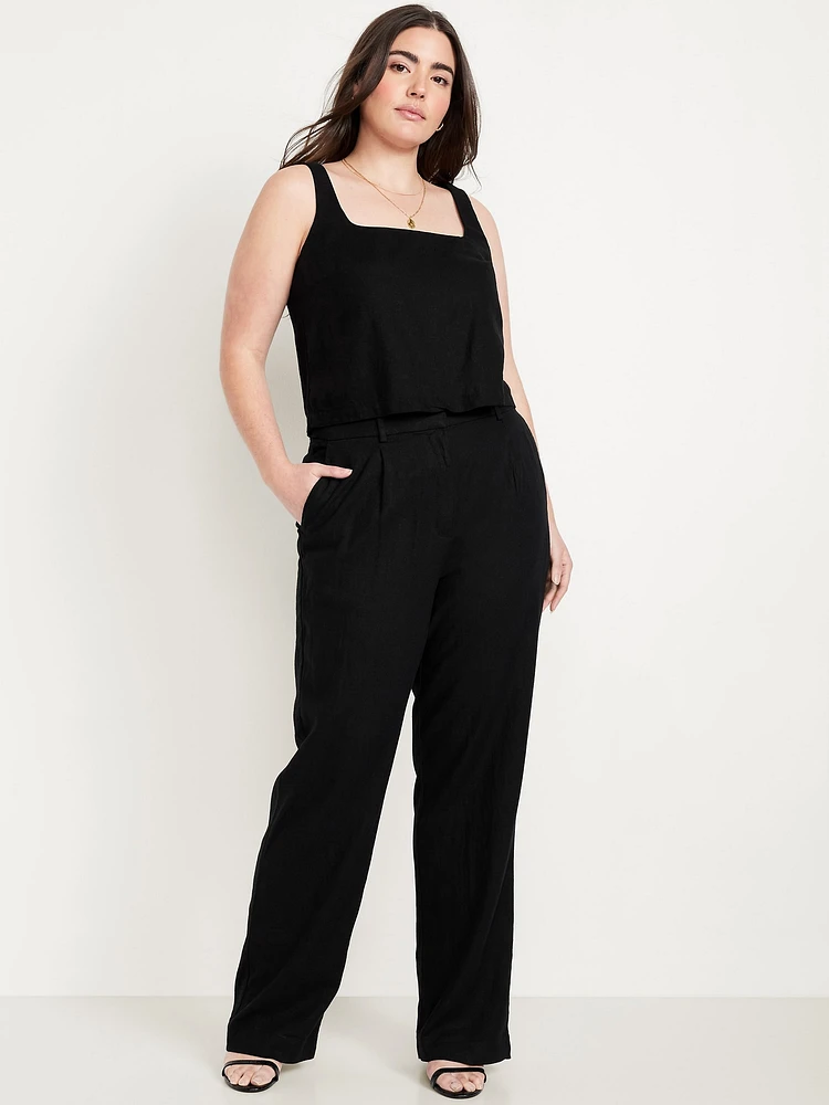 Extra High-Waisted Wide-Leg Trouser Pants