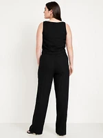 Extra High-Waisted Wide-Leg Trouser Pants