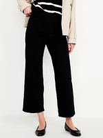 High-Waisted Weekender Pull-On Crop Wide-Leg Jeans