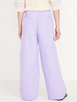Loose Poplin Cargo Pants for Girls