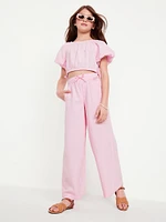 High-Waisted Wide-Leg Pants for Girls