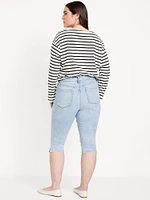 High-Waisted Rockstar Slim Capri Jeans