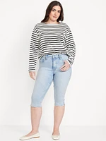 High-Waisted Rockstar Slim Capri Jeans