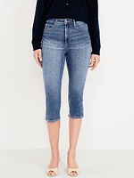 High-Waisted Rockstar Slim Capri Jeans