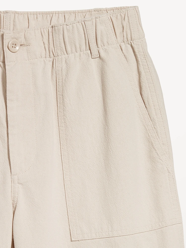 Crepe Workwear Shorts -- 7-inch inseam