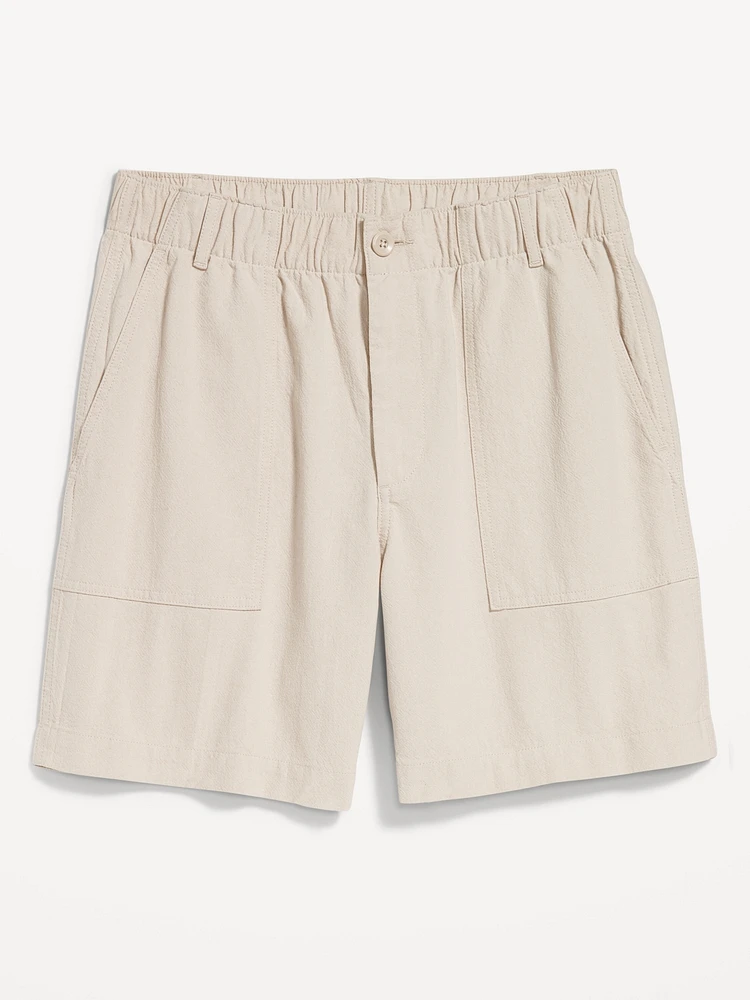Crepe Workwear Shorts -- 7-inch inseam