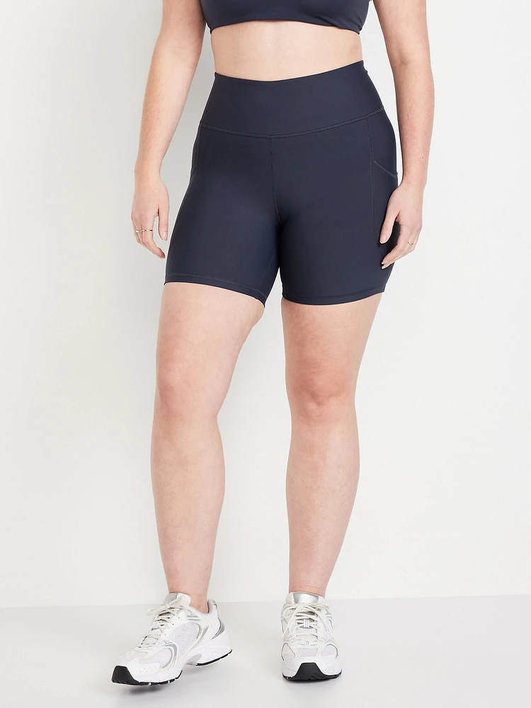 High-Waisted PowerSoft Biker Shorts -- 6-inch inseam