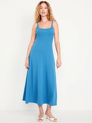 Sleeveless Ribbed Maxi Dress