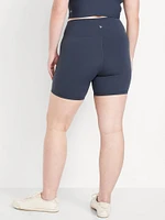 High-Waisted StudioSmooth Biker Shorts -- 6-inch inseam
