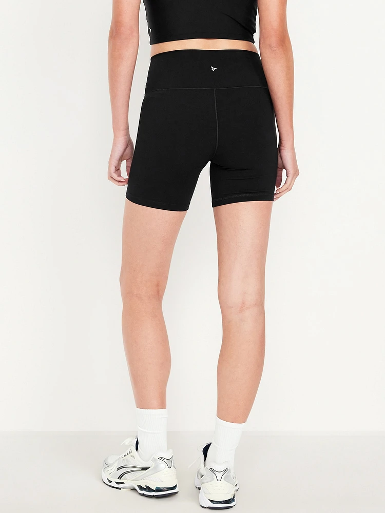 High-Waisted StudioSmooth Biker Shorts -- 6-inch inseam