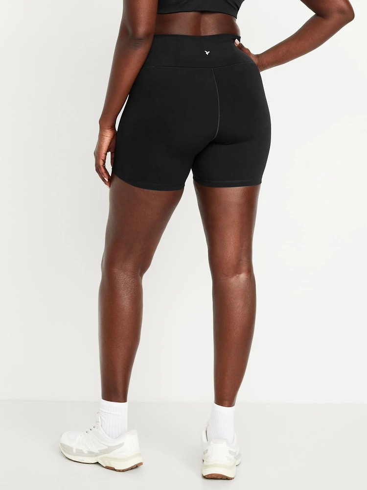 High-Waisted StudioSmooth Biker Shorts -- 6-inch inseam