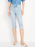 High-Waisted Rockstar Slim Capri Jeans