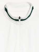 Mock-Neck Pique Quarter Zip