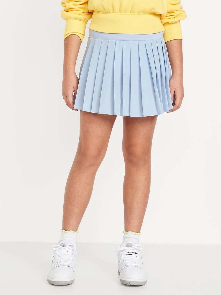 High-Waisted Pleated Performance Skort for Girls