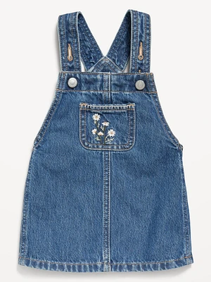 Embroidered Jean Skirtall Dress for Baby