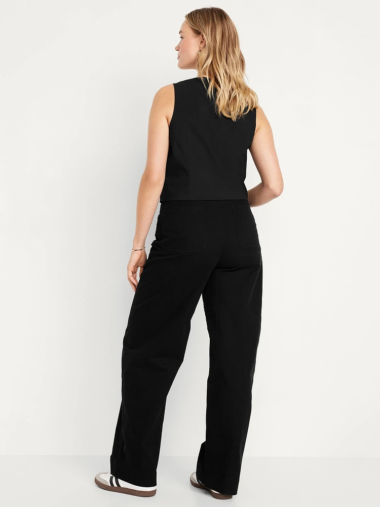 Extra High-Waisted Mariner Wide-Leg Pants