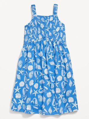 Fit & Flare Sleeveless Smocked Dress for Girls