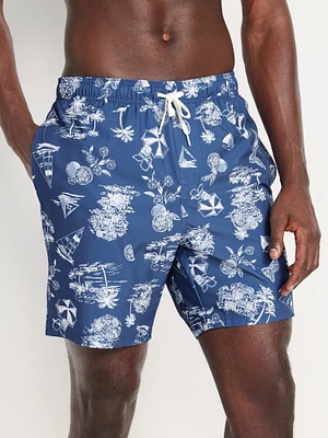 Printed Swim Trunks -- 7-inch inseam