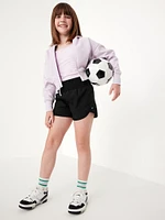 High-Waisted Dolphin-Hem Run Shorts for Girls