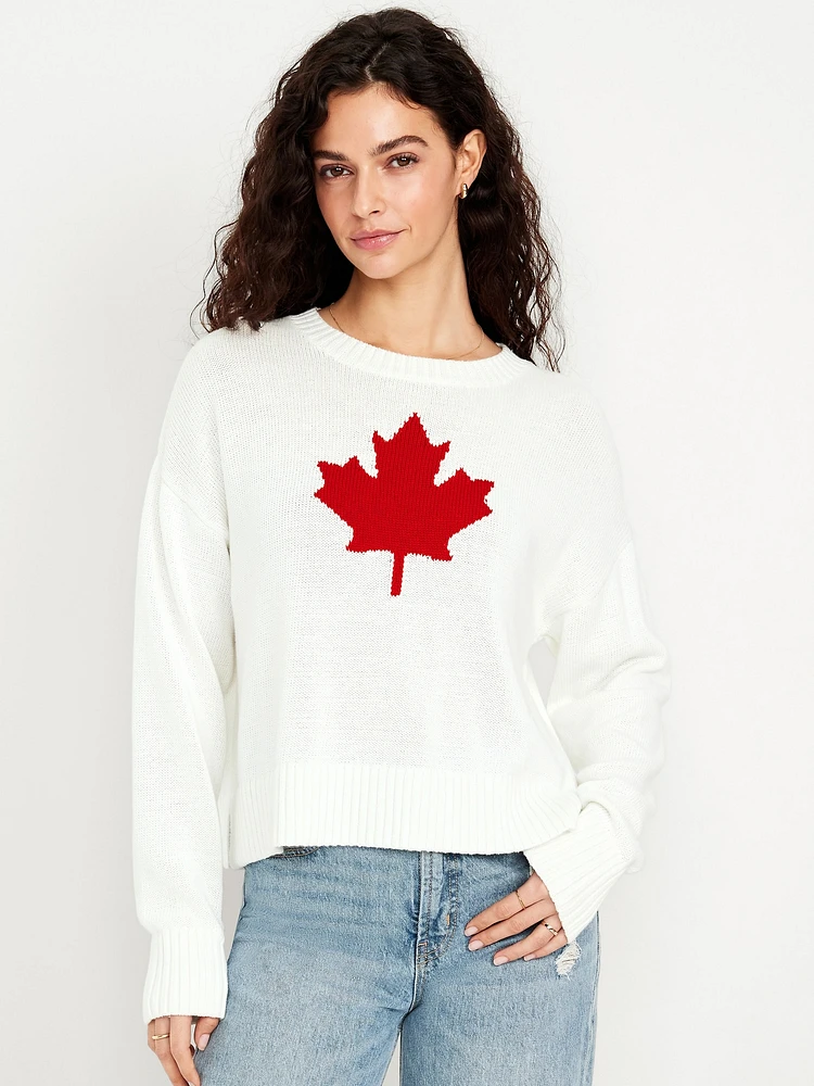 Canada Leaf Graphic Sweater